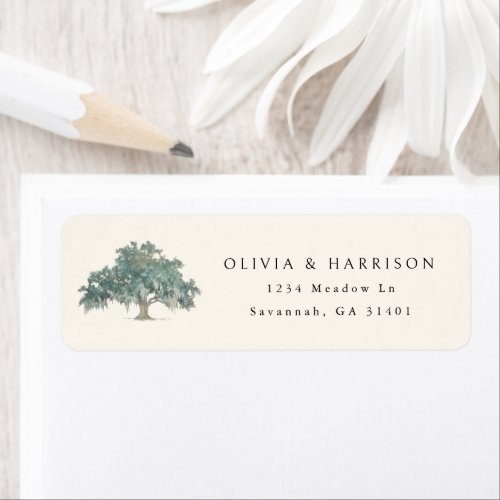Elegant Southern Oak Tree Custom Address Label