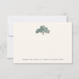 Elegant Southern Oak Tree Custom Text Note Card