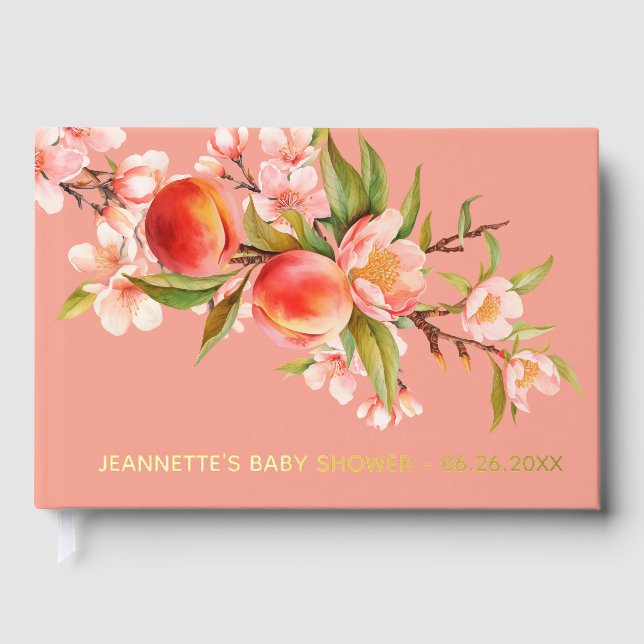 Elegant Southern Sweetheart Style Foil Guest Book (Front)