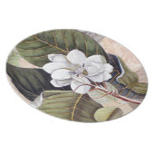 Elegant Southern White Magnolia Catesby Dinner Plate (Right Side)