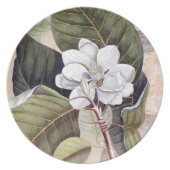 Elegant Southern White Magnolia Catesby Dinner Plate (Front)