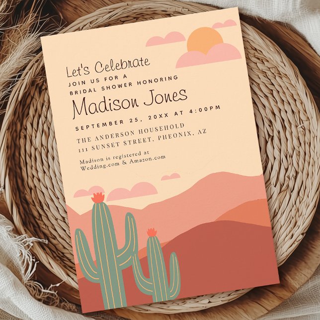 Elegant Southwest Desert Bridal Shower Invitation (Creator Uploaded)