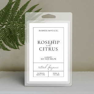 Elegant Soy Wax Candle Modern Rectangle Label