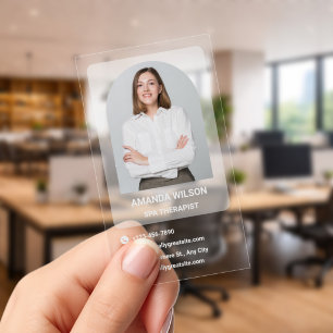 Elegant Spa Clear Business Cards