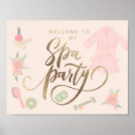 Elegant Spa Party Custom Welcome Sign at Zazzle