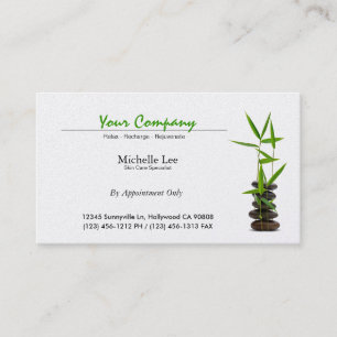 Elegant Spa / Skin Care / Massage Zen Appointment Card