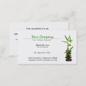 Elegant Spa / Skin Care / Massage Zen Appointment Card (Front/Back)