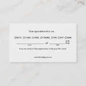 Elegant Spa / Skin Care / Massage Zen Appointment Card (Back)