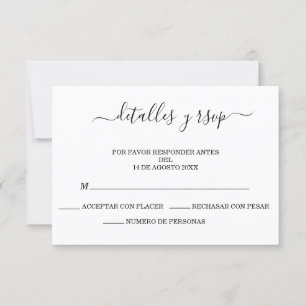 Elegant Spanish Boda QR code Detalles Y RSVP