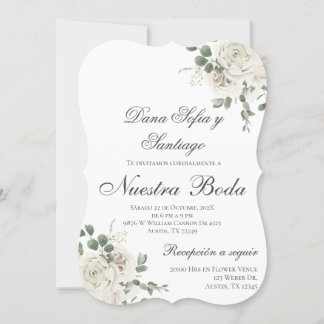 Elegant Spanish Wedding Invitation