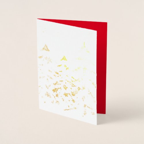 Elegant Spark Glam Golden Christmas Trees Real Foil Card