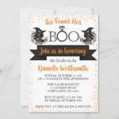 Elegant Sparkle Boo Halloween Witch Bridal Shower Invitation (Front)