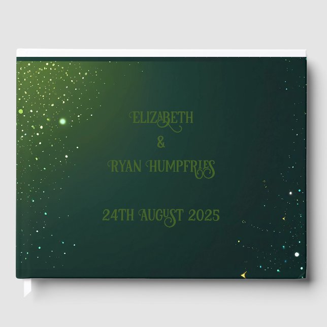 Elegant Sparkle Design for Wedding Invites & Guest Book (Front)