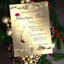 Elegant ,Sparkle,Glass,Corporate Christmas Party, Invitation