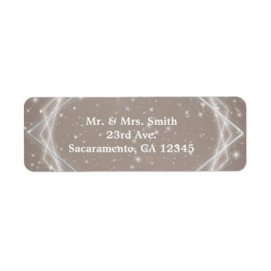 Elegant Sparkle Modern Glam Geometric Invitation Label