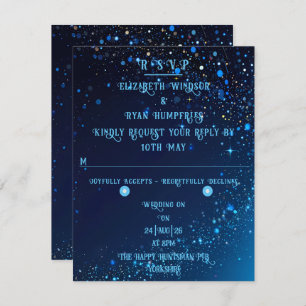 Elegant Sparkle Wedding  RSVP Card