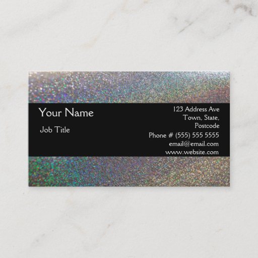 Customizable Elegant Sparkles &amp; Glitter Business Card