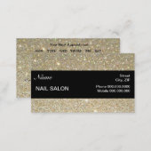 elegant Sparkles & Glitter Nail Salon BusinessCard Appointment Card (Front/Back)