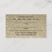 elegant Sparkles & Glitter Nail Salon BusinessCard Appointment Card (Back)
