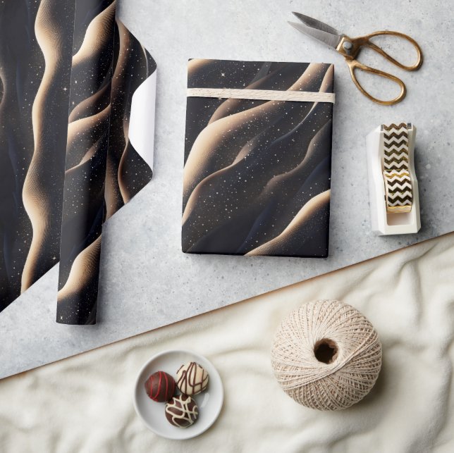 Elegant sparkling fantasy sand dune textures wrapping paper (Crafts)