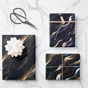 Elegant sparkling fantasy sand dune textures wrapping paper sheets