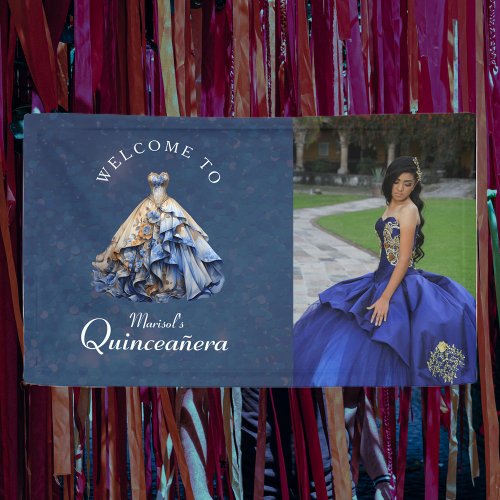 Elegant Sparkling Quinceanera Dress Banner