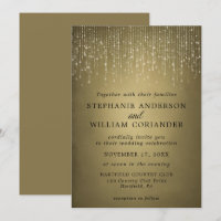 Elegant Sparkling String Lights Gold Wedding