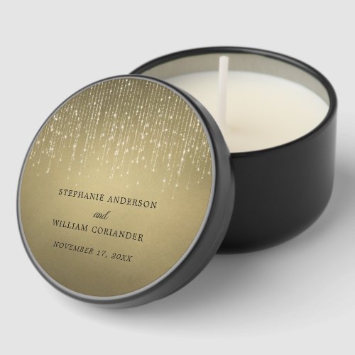 Elegant Sparkling String Lights Gold Wedding 