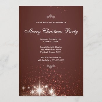 Elegant Sparkly Christmas Invitation by Trifecta_Christmas at Zazzle