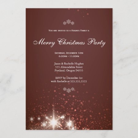 Elegant Sparkly Christmas Invitation