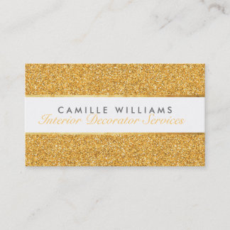 ELEGANT sparkly glamorous gold foil glitter Business Card
