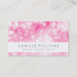 ELEGANT SPARKLY LIGHT whimsical cute pink bokeh Business Card