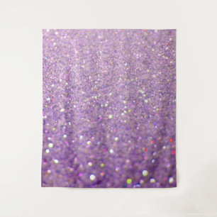 Elegant Sparkly Lilac Purple Glitter Tapestry