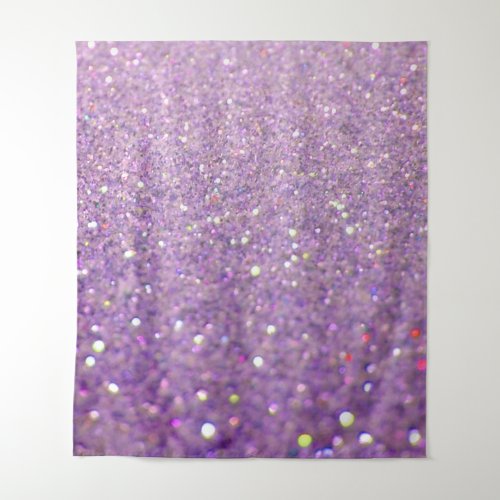 Elegant Sparkly Lilac Purple Glitter Tapestry