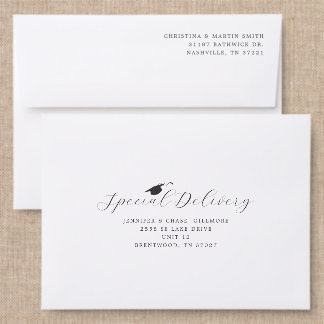 Elegant Special Delivery Graduate Addressed Envelopes