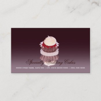 Elegant Specialty Wedding Cake Bakery With Qr Code Business Card by GirlyBusinessCards at Zazzle