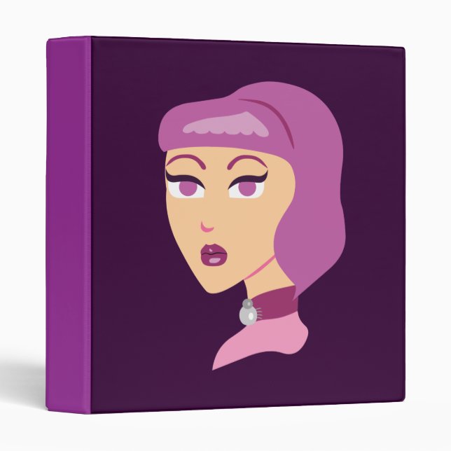 Elegant Spider Lady 3 Ring Binder (Front/Spine)