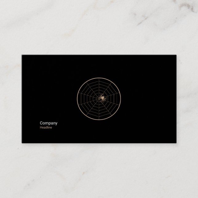 Elegant Spider Web Business Card (Front)