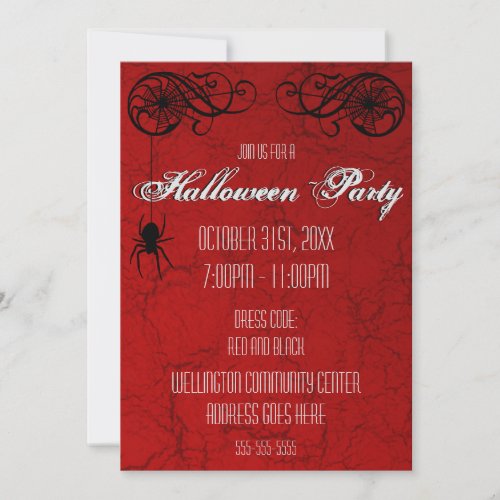 Elegant Spiderweb Party Invitation