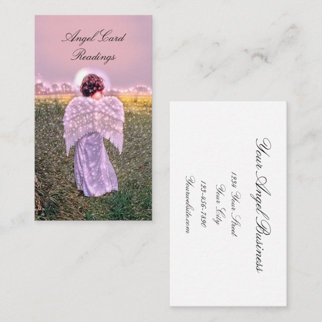 Elegant Spiritual Glowing Angel Card Reading (Front/Back)
