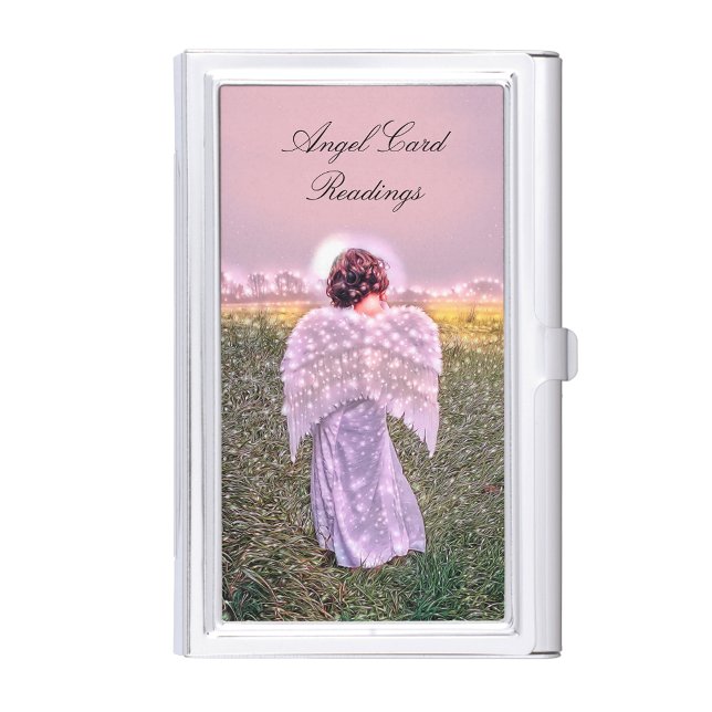 Elegant Spiritual Glowing Angel Card Reading Business Card Case (Creator Uploaded)
