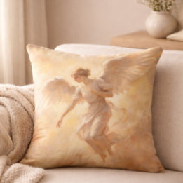 Elegant Spiritual Home Accent Angel Throw Pillow