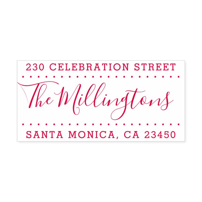 Elegant Split Address Self-Inking Return Address Stamp (Design)