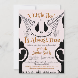 Elegant Spooky, Halloween Baby Shower  Invitation