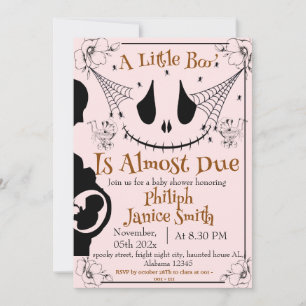 Elegant Spooky, Halloween Baby Shower  Invitation
