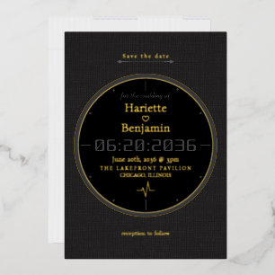 Elegant Sports Watch Face Foil Invitation