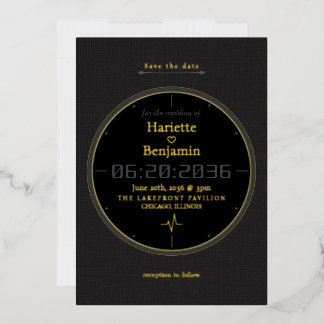 Elegant Sports Watch Face Foil Invitation