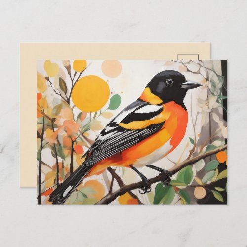 Elegant Spring Bird Baltimore Oriole Postcard