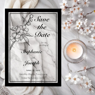Elegant Spring Blossoms Wedding Save the Date
