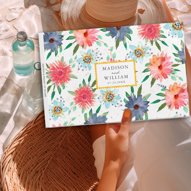 Elegant Spring Boho Chic Greenery Wildflower Guest Book (Creator Uploaded)